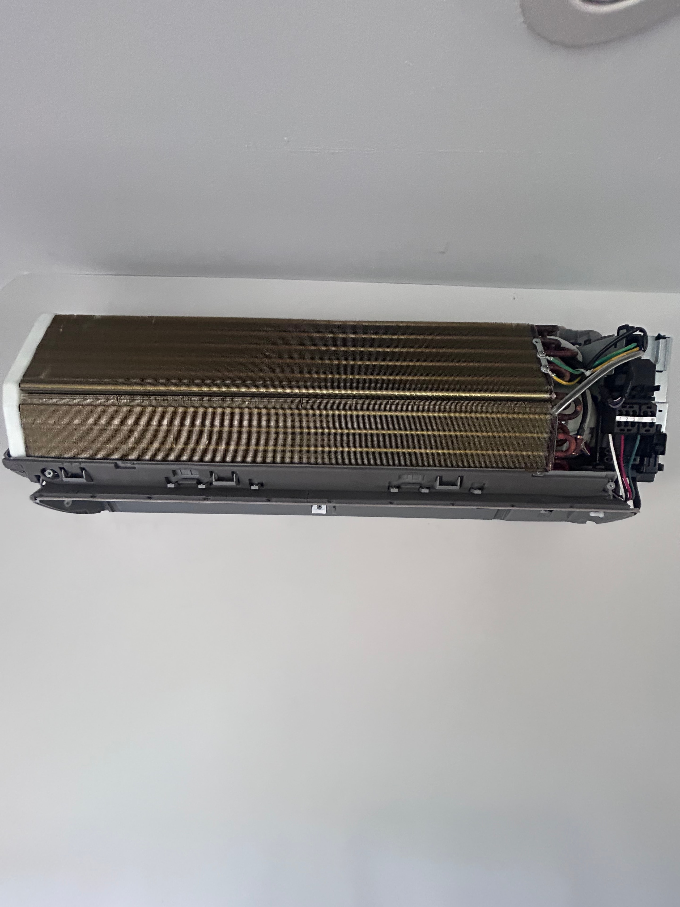 Mini-split interior clean after professional service